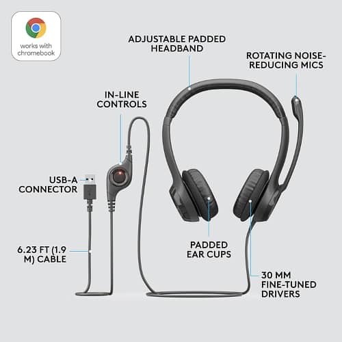 Logitech H390 Wired Headset 1