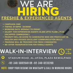 WE ARE HIRING FRESHIE & EXPERIENCED 0