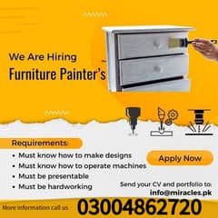 Painter required for furniture factory