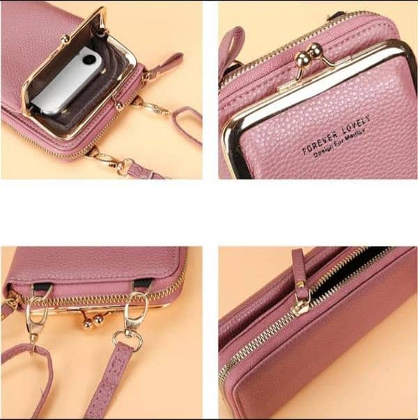 Girls pu leather textured shoulder bag 2