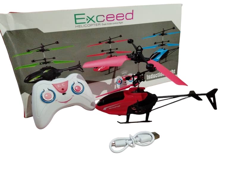 Remote Control Helicopter- Dual Mode Control Flight with Induction Fl 0