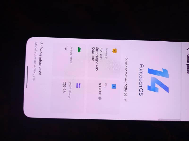 VIVO V29e 8+8/256 8 months warranty 2