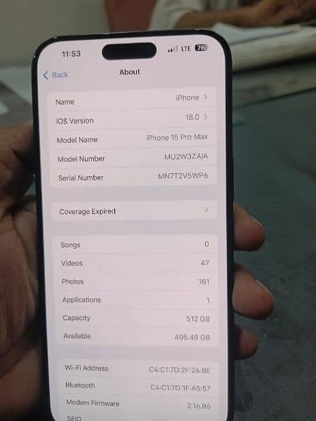 iphone 15 Pro Max PTA Approved (512 gb) physical dual 5