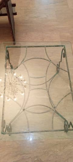 glass and iron table 0