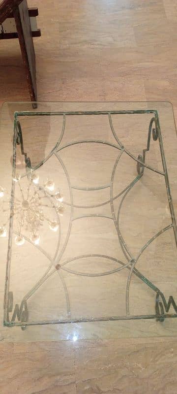 glass and iron table 0