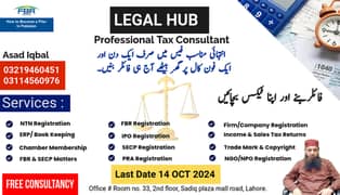 Sales Tax | Income Tax Return | Tax Consultant | FBR | Tax Filer | NTN