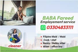 Maids / House Maids / Chef / House Cook / Baby Sitter maid available