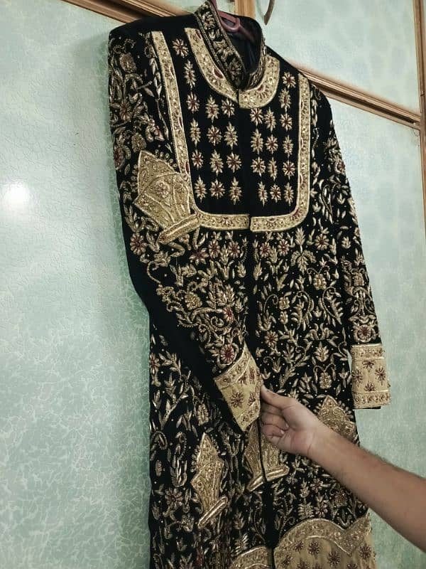 Embroidery Sherwani with Kulla and Khusa. 2