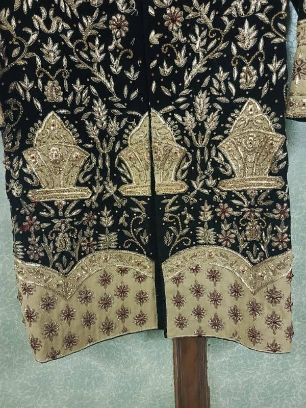 Embroidery Sherwani with Kulla and Khusa. 3