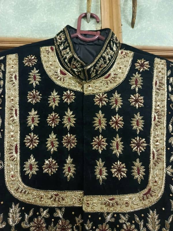 Embroidery Sherwani with Kulla and Khusa. 4