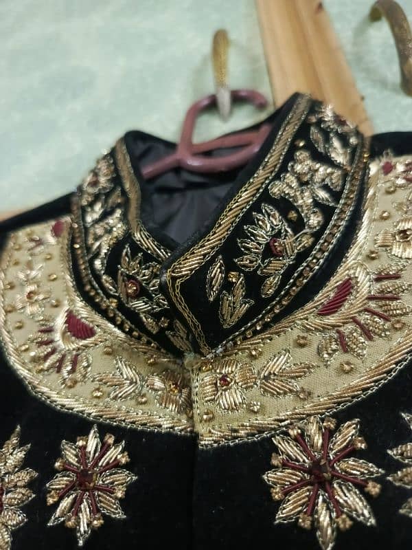 Embroidery Sherwani with Kulla and Khusa. 5