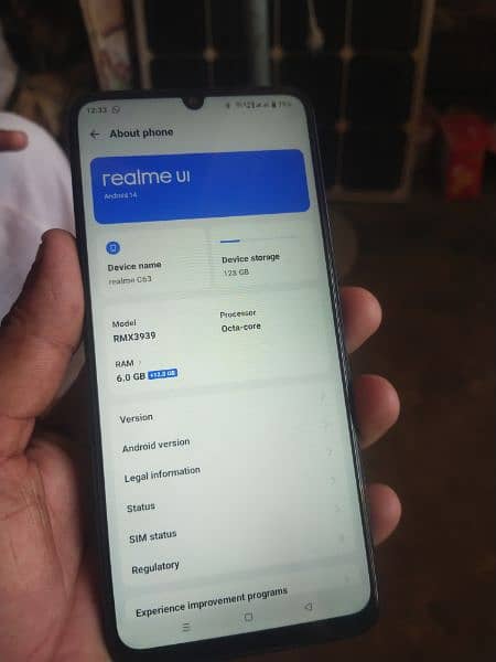 realme c63//6+6ram 128call 03084035645adil 5