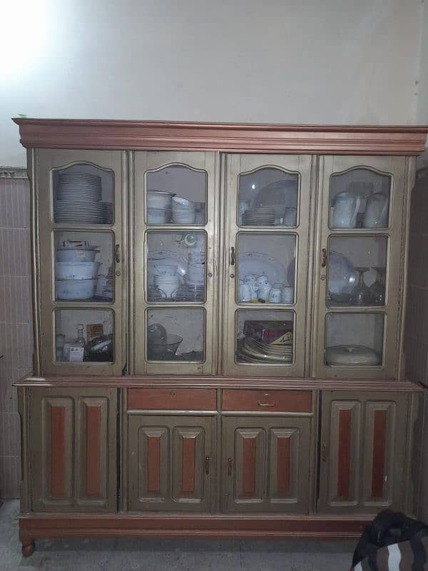 wooden bed dressing table and show case in Deco paint for sale 2