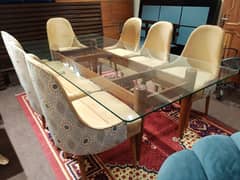 8 chairs wooden dining table call 03124049200