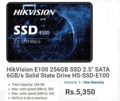 HikVision SSD 256GB New