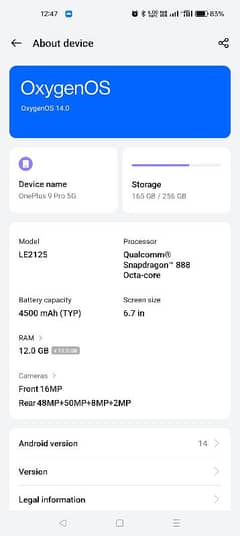 One plus 9 pro 12+12 -- 256 GB Vip Double Sim patch Approvd 0