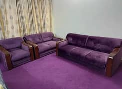 Six 6 seat sofa set purple velvet / L shaped sofa black velvet