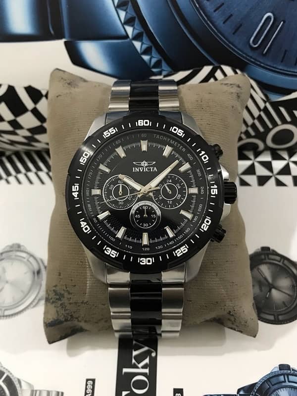 INVICTA-SpeedWay-BLACK TONE-NEW ORIGINAL WATCH-RADO-OMEGA-ROLEX-TISSOT 1