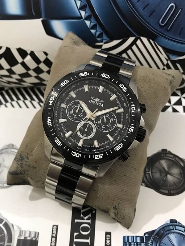 INVICTA-SpeedWay-BLACK TONE-NEW ORIGINAL WATCH-RADO-OMEGA-ROLEX-TISSOT 2