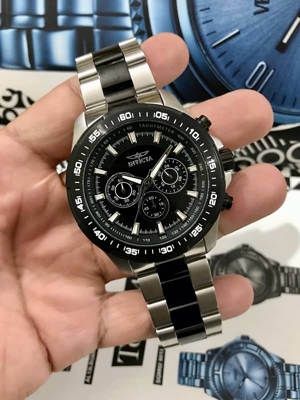 INVICTA-SpeedWay-BLACK TONE-NEW ORIGINAL WATCH-RADO-OMEGA-ROLEX-TISSOT 4