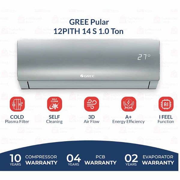 GREE 1 TON DC INVERTER 12PITH HEAT AND COOL 0