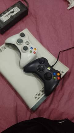 Xbox 360 with 2 controllers