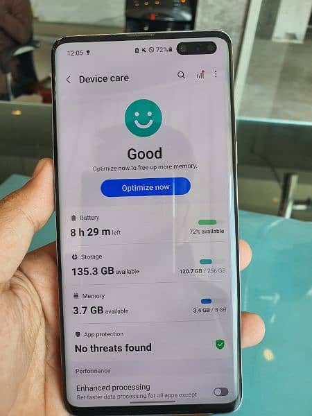 galaxy s10 5g 8/256 clear/approved 3