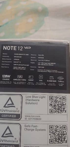 Infinix note 12 vip 8/256 official pta approved gray colour 10