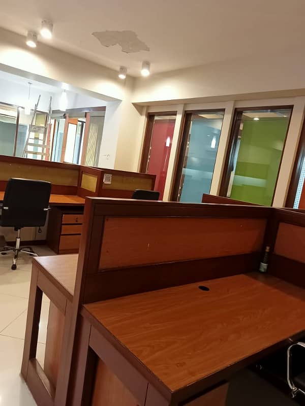 Semi Furnished full floor office with chambers 12