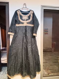 black Maxi with golden work  for sale