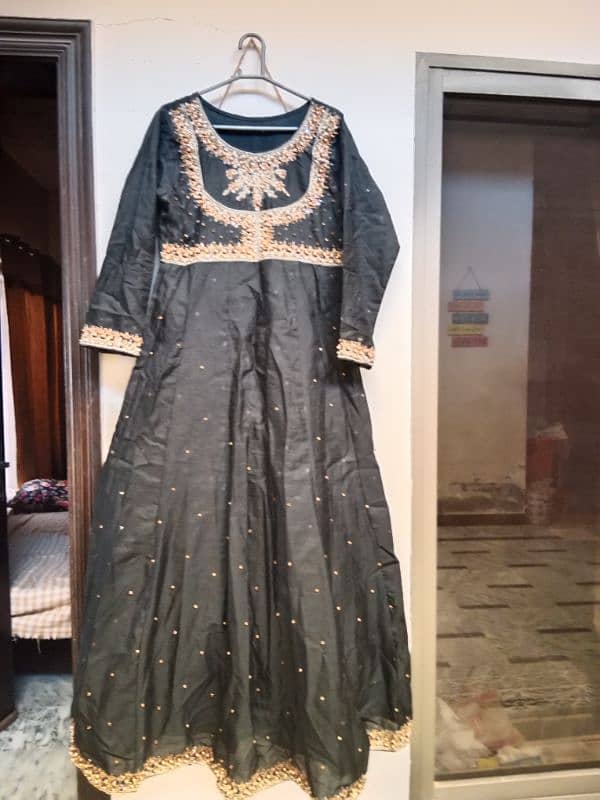 black Maxi with golden work  for sale 0