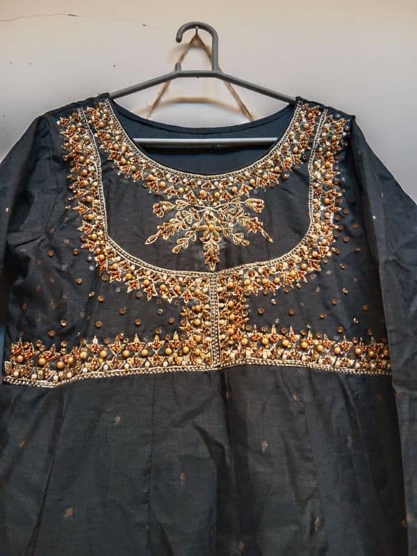 black Maxi with golden work  for sale 2