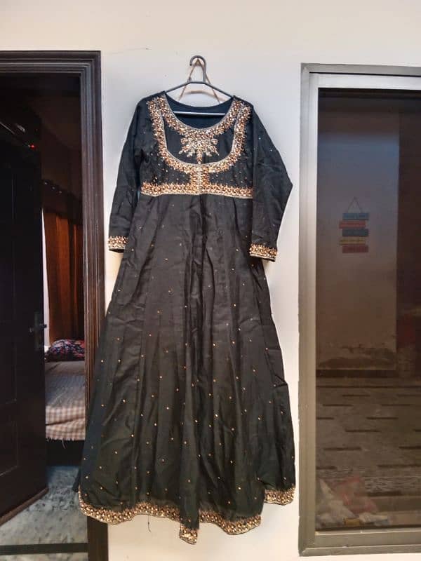 black Maxi with golden work  for sale 4