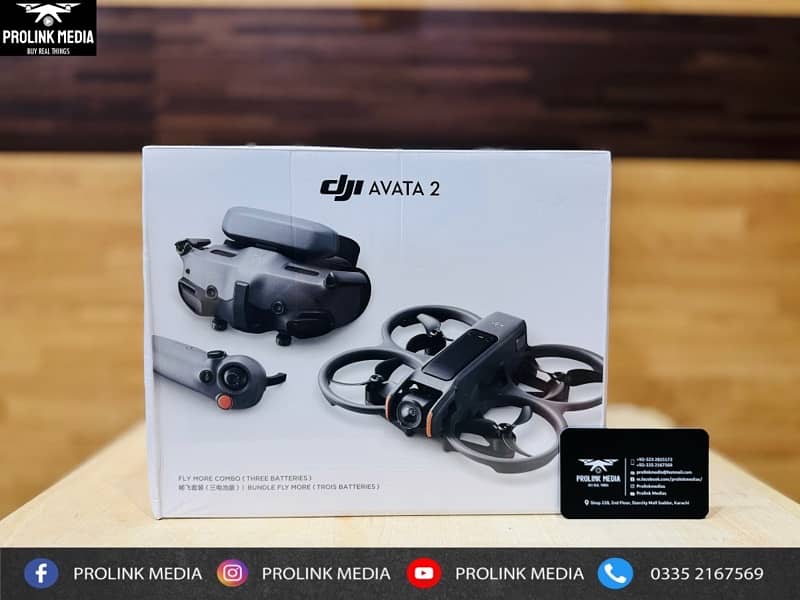 Dji Avata 2 Fly more combo with Three Batteries 0