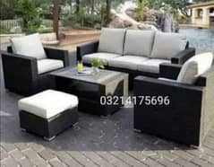 RATTAN GARDEN OUTDOOR UPVC FURNITURE SOFA SET CHAIRS TABLE UMBRELLA