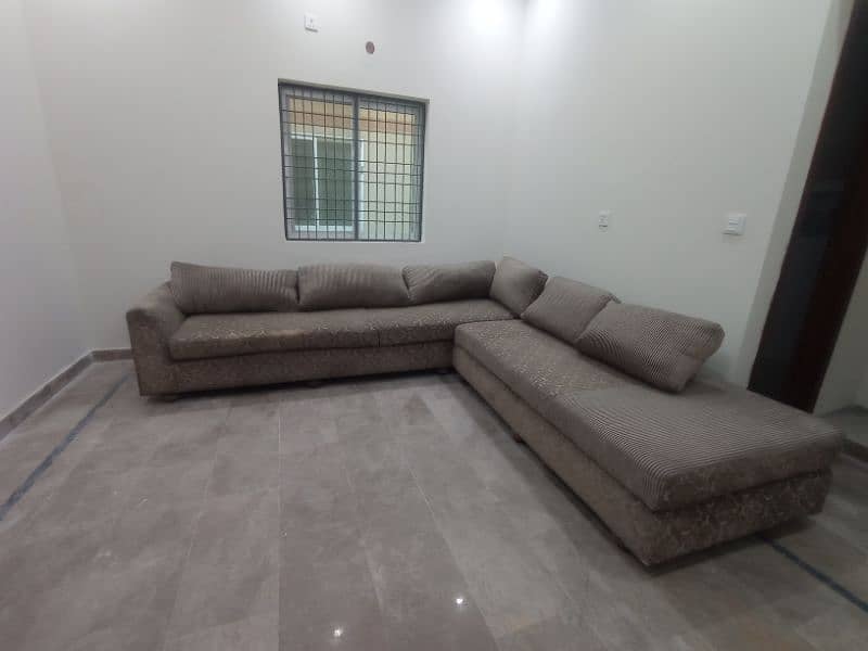 L shape large size sofa set 0