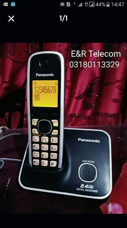 ORGINAL Panasonic 3711 By Malaysia cordless phone free delivery 0