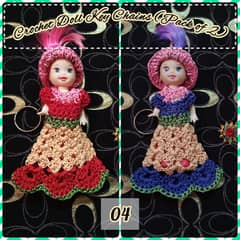 Handmade Crochet Doll Keychains (Pack of 2) – Perfect Gift & Accessory