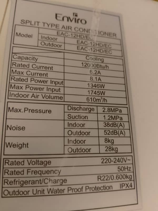 1 Ton AC ENVIRO BRAND 3