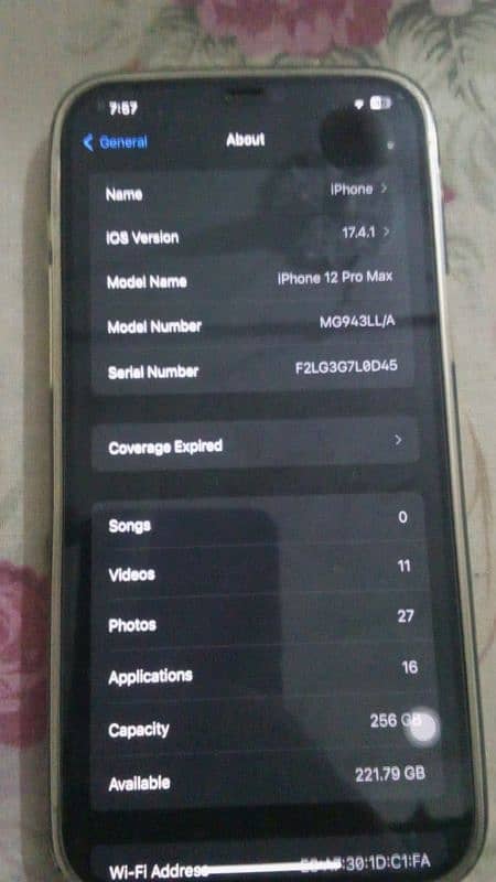 iphone 12 pro max jv 256GB 5