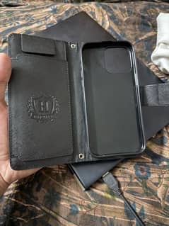 iphone 15 pro max Book case leather