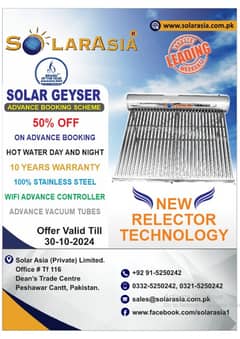 50% Off Solar Geysers –Book Stainless Steel 10-Year Warranty 200 liter