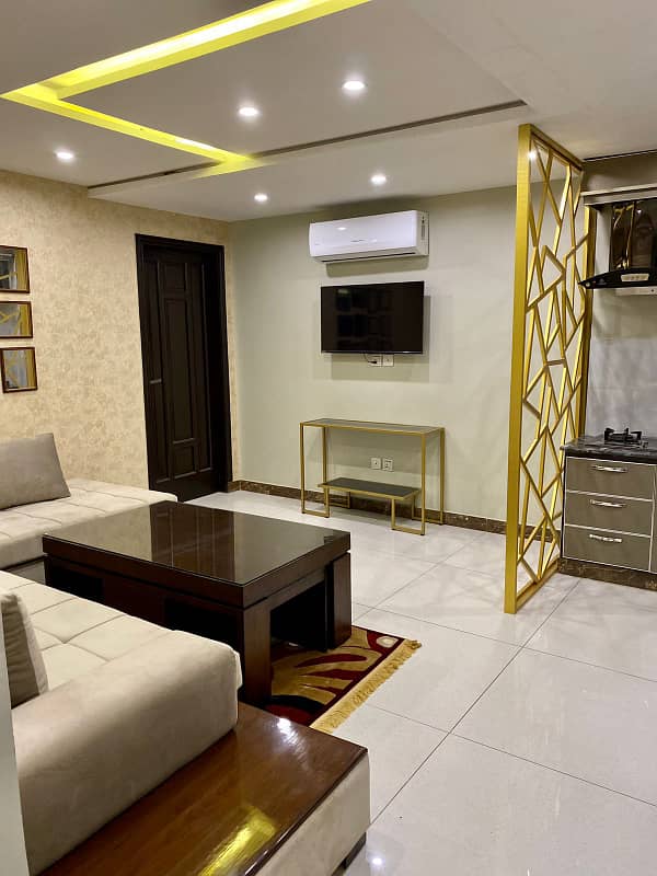 1 Bedroom VIP Full furnish flat per day available in Bahria town Lahore 9