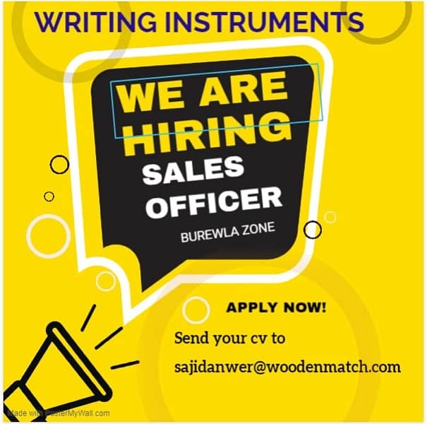 Sales Officer (Male) Burewala Zone 0