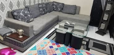 Corner sofas and table