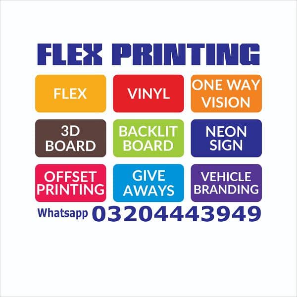 Flex printing | 3D Sign | paper printing | 3D wallpapers 0