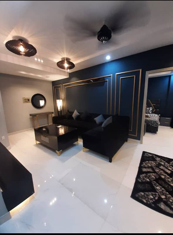 1 Bedroom VIP Full furnish flat per day available in Bahria town Lahore 3