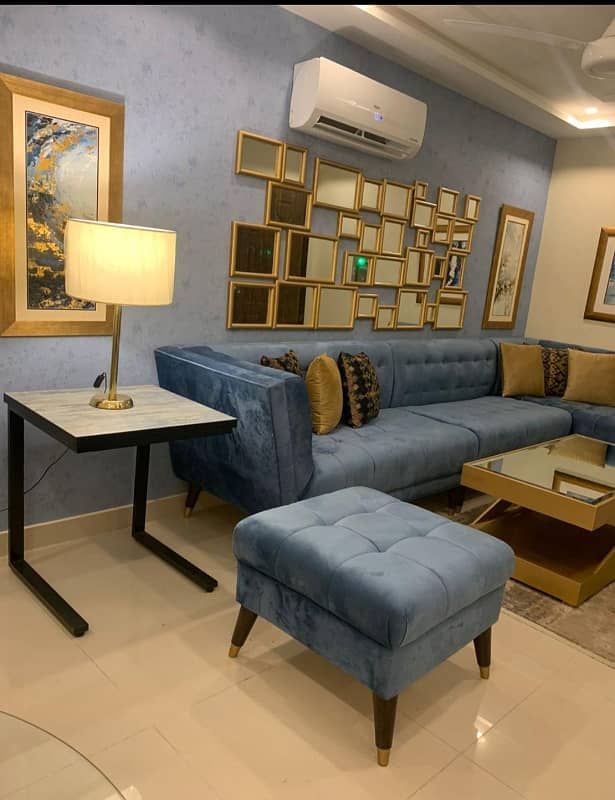 1 Bedroom VIP Full furnish flat per day available in Bahria town Lahore 12