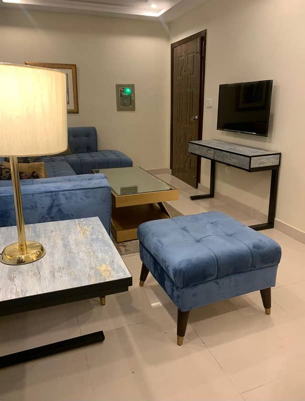 1 Bedroom VIP Full furnish flat per day available in Bahria town Lahore 15