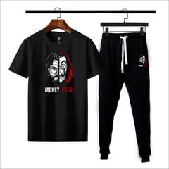 2 Pcs Men’s Cotton Jersey Printed Track Suit